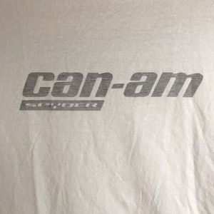 Can Am Spyder Authentic T Shirt White Gray Inside Out Gray Print Motorcycle XL